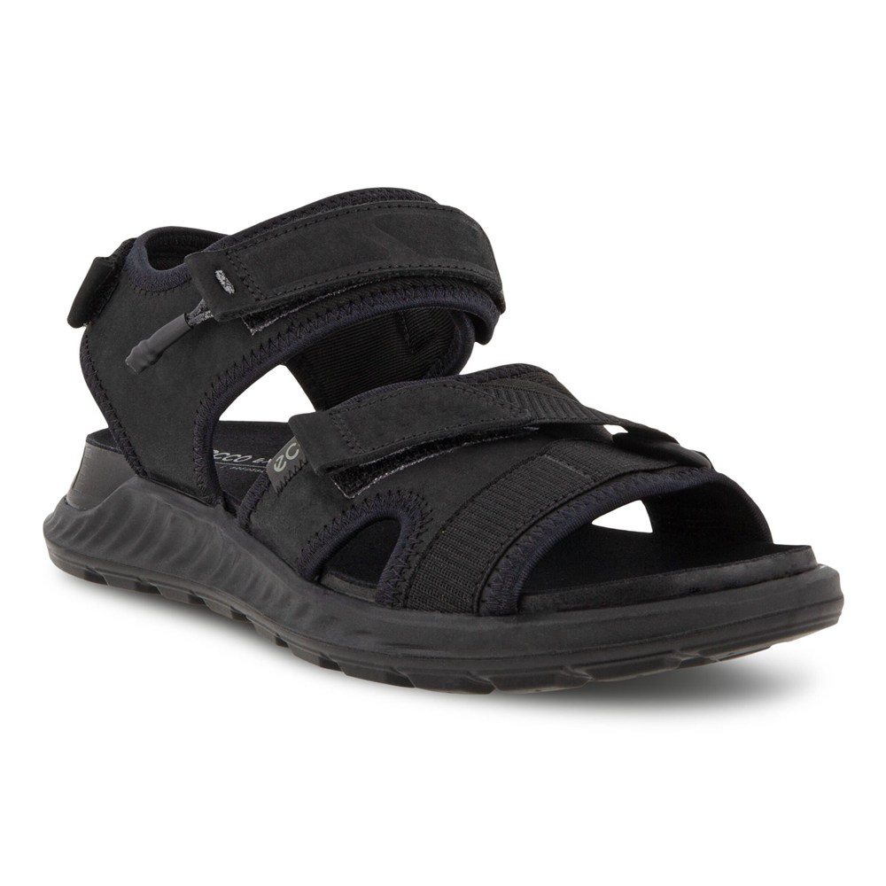 Womens Sandals - ECCO Exowrap 3S Velcro - Black - 4306TUGFZ